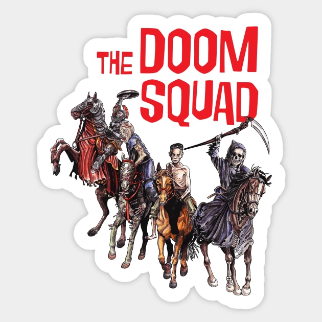 Doom Squad Sticker by Meganpalmer